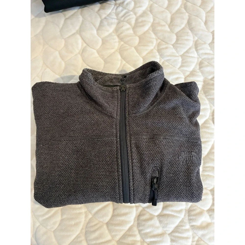 The North Face Fleece‎ Jacket Full Zip Soft Shell Brown Heather Hike Casual  M